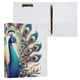 thumbnail image 3 of A Peacock 3 Ring Binders 1.5 inch Hardcover File Folders with Interior Pockets A4 Size Organizer for School Office Hospital, 3 of 8