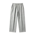 thumbnail image 4 of Klisyaur Straight Legs Sweatpants for Mens Elastic Waist Casual Loose Trousers with Pockets Workout Sports Pants, 4 of 6