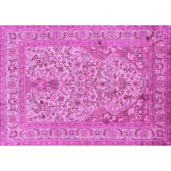 Ahgly Company Indoor Rectangle Persian Pink Traditional Area Rugs, 5' x 7'