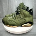 thumbnail image 3 of Ni - ke Ni - ke Air Jordan 6 Retro Pinnacle Flight Jacket Green Mens 9.5 AH4614-303 Sneaker, 3 of 5
