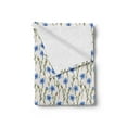 thumbnail image 2 of Floral Soft Flannel Fleece Throw Blanket, Print of Cornflowers Nature Illustration Country Field Items, Cozy Plush for Indoor and Outdoor Use, 50" x 70", Blue Green, by Ambesonne, 2 of 5