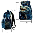 thumbnail image 2 of Lightweight Backpack Cartoon Dinosaur School Bag Travel Laptop Daypack for Men Women Casual Rucksack, 2 of 6