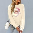 thumbnail image 4 of Santa Claus Sweatshirt for Women Crewneck Christmas Printed Pullover Top Winter Long Sleeve Sweaters Loose Plus Size Blouses Tops, 4 of 6