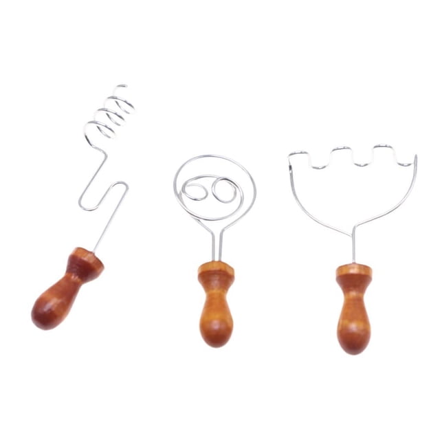 3 piezas Herramientas para hornear de casas de muñecas Mezcladora de pan 1/12 suministros educativos para niños Juguetes Juguete en miniatura