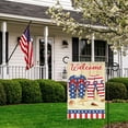 thumbnail image 6 of Welcome Patriotic Stars and Stripes Floral Flip Flops Decoration Summer Beach Seaside Independence Day Garden Flag Holiday Outdoor Yard Flag 12" x 18", 6 of 6