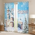 thumbnail image 2 of Manfei Princess Castle Curtains Pack of 2 (42x84 Each), Winter Snow Xmas Tree Curtains Blackout, Cute Girls Bedroom Curtains, Luxury Room Decor, 2 of 6
