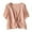 Pink, variant on JGGSPWM Women Loose Fit Short Sleeve Cotton Linen Gauze V-Neck Button Down Casual Plus Size Blouses Tops Pink M