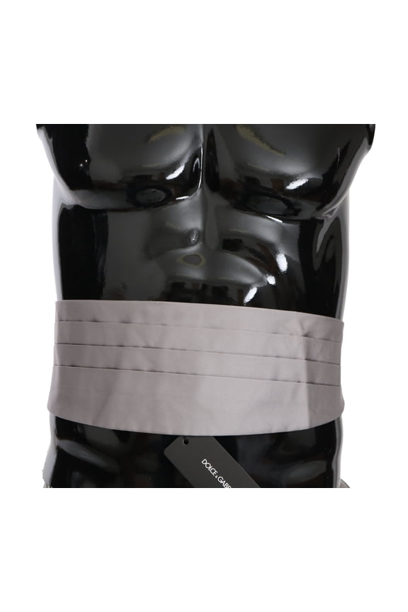 Gray Men Waist Belt 100% Silk Cummerbund