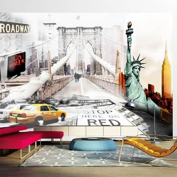 Tiptophomedecor Street Art Wallpaper Wall Mural - New York Streets