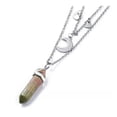 thumbnail image 2 of QQTDFG Malachite Bullet Pendant Necklace 316 Stainless Steel Lobster Clasp 16" Z509-Unakite, 2 of 5