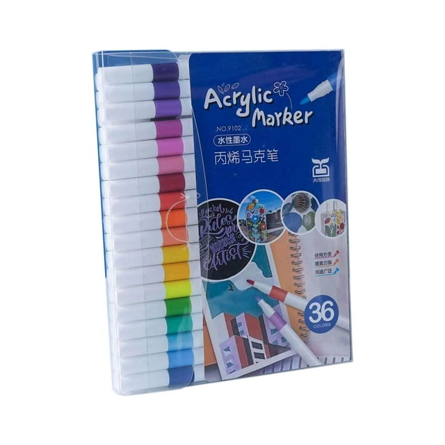 Fankiway Water-Based Acrylic Marker Set Student Multi-Colored Acrylic Paint Pen Hand-Painted Diy Color Marker 15Ml