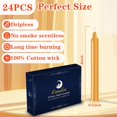thumbnail image 2 of 24 Pack Golden Spell Chime Candles \u2013 Premium Mini Unscented Taper Candles for Rituals, Prayer, Birthdays, Meditation, Altar, Spells, Chime Candles - 4 Inch Tall - Ideal for Witches, 2 of 7