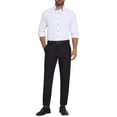 thumbnail image 2 of Camisas de vestir formales de hombre de estilo CHIC INSPIRAR con cuello de colores contrastantes y manga larga, botón hacia abajo, S blanca, 2 of 6