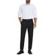 thumbnail image 2 of Camisas de vestir formales de hombre de estilo CHIC INSPIRAR con cuello de colores contrastantes y manga larga, botón hacia abajo, S blanca, 2 of 6