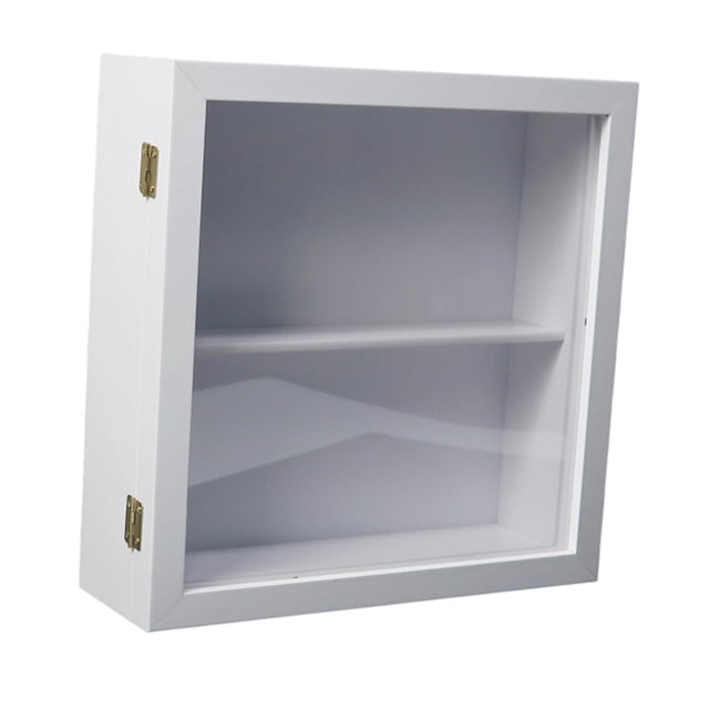 Cubierta de Visualización Figuras de Bricolaje Organizador Diseño de Flip a Prueba de Polvo 2 Capa de Conjunto de Pared de Gabinete de Trabajo para El