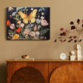 thumbnail image 4 of Pratyus Flowers Butterflies Art Nouveau Canvas Wall Decor for Home Living Room Bedroom Kitchen Bathroom Office Hotel Salon Condo Bar Mediation Ready To Hang Room Decor 16x12in, 4 of 6