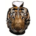 thumbnail image 3 of Sudadera con capucha con estampado 3D de tigre animal, temporada de primavera y otoño, jersey de moda para hombre de talla grande, camisa deportiva informal y fresca para exteriores, 3 of 5