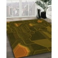 thumbnail image 3 of Ahgly Company Machine Washable Indoor Square Transitional Dark Bronze Brown Area Rugs, 6' Square, 3 of 7