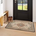 thumbnail image 3 of Washable Vintage Kitchen Mat 31"x20" Non Slip Soft Plush Low Profile Kitchen Rug, Distressed Medallion Oriental Style Sink Mat for Laundry Room Bedroom Office, 3 of 6