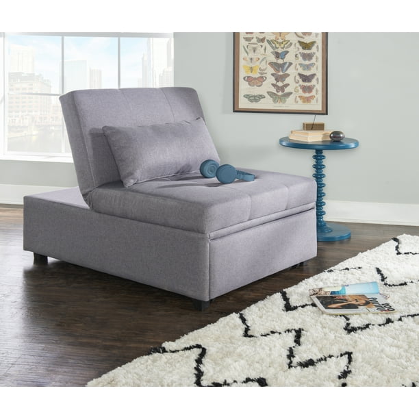 Powell Boone Convertible Sofa Bed, Gray Fabric