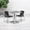 Black, variant on Emma + Oliver 27.5" Square Aluminum Table Set-2 Dark Brown Rattan Chairs