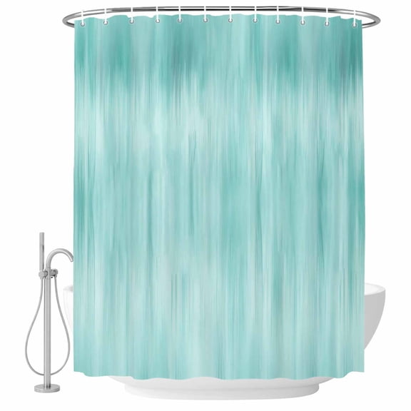 Shower Curtain Aqua Bathroom Curtains with Hooks, Waterproof Fabric Gradient Color Abstract Art Bath Shower Curtains Set for Bathroom Bathtubs Decor 36x72 Inch