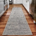 thumbnail image 3 of 3' X 10' Blue Wool Hand Loomed Runner Rug, 3 of 5