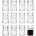 thumbnail image 1 of juego de vasos de vidrio，Vasos de vidrio clásico para beber, vasos de agua de 15 onzas, juego de 12 unidades, vasos de vidrio grueso, para cóctel, whisky, vino, cerveza, zumo (12 unidades）, 1 of 16