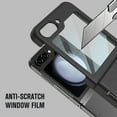 thumbnail image 2 of for Galaxy Flip 5 Case, Z Flip 5 Case [with S Pen Holder] [Screen Protector] [Hidden Kickstand] [Hinge Protection] [Heavy Duty Protective] Rugged Phone for Samsung Galaxy Z Flip 5, Black, 2 of 7