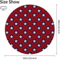thumbnail image 2 of Coolnut 60"x60" Round Tablecloth, White Stars Polka Dot On Red Modern Table Cover for Home Decoration Washable Table Cloth for Dinner Picnic, 2 of 5