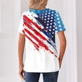 thumbnail image 5 of Women's 250th Anniversary USA Shirt V-Neck Button Patriotic Star Print Short Sleeve T-Shirts Independence Day Top, 5 of 5