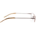 thumbnail image 3 of Optical Eyewear Glasses - Rectangle Shape, Metal Full Rim Frame - Shiny Gold Brown, 3 of 4