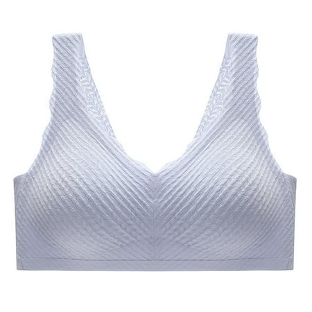 Sngxgn Women s Push up Lace Bra Underwire Plunge Full Coverage Bras (Blue M)
