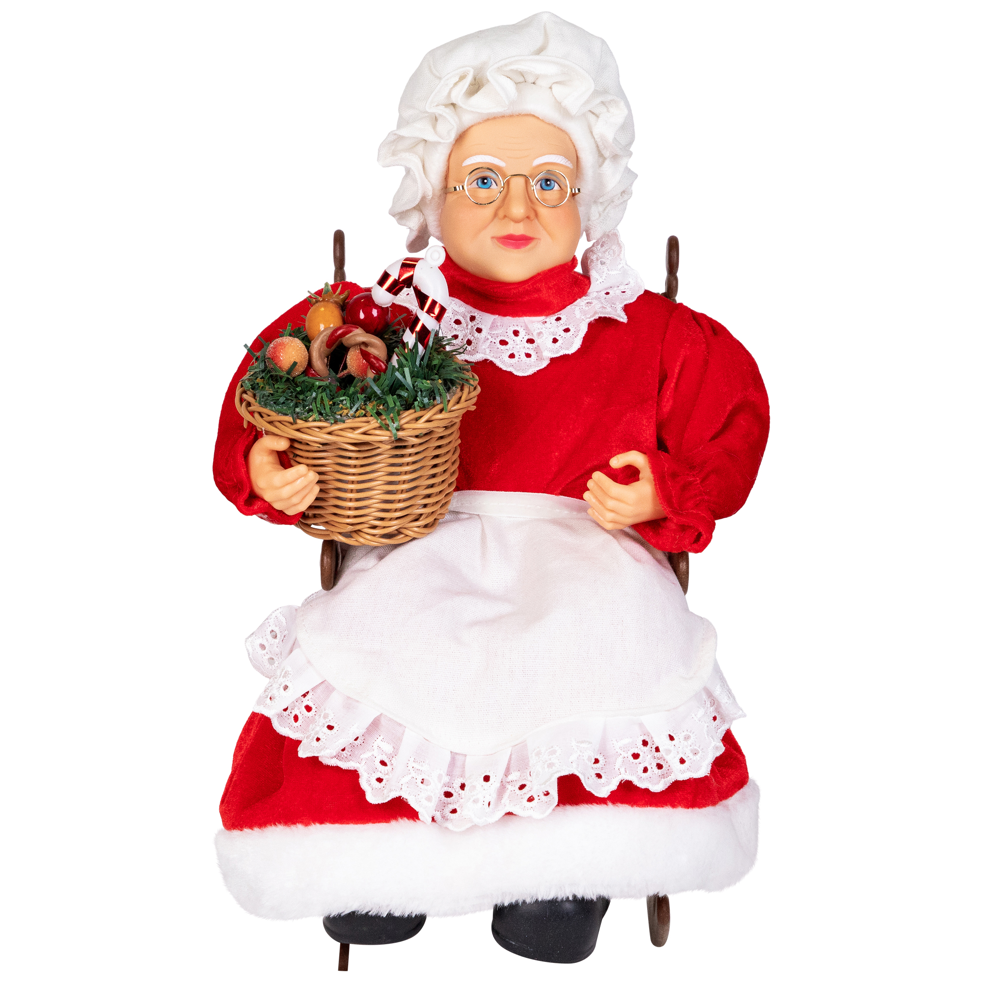 Northlight Animated Musical Mrs. Claus in Rocking Chair Christmas Decoration - 14"