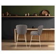 thumbnail image 6 of New Spec Furniture Upholstery Fabric Contemporary Counter Stool Height In Gray Set Of 2, 6 of 6