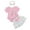 1-Pink2108, variant on WOYY Easter Outfits for Baby Girls Cute Ruffle Short Sleeve Romper Skirt Set, Sizes 0-18 Months