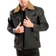 thumbnail image 2 of Chamarra para Hombre Shendy Vendy Chaqueta Vinipiel Tipo Biker Negro Cafe grande, 2 of 4
