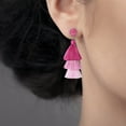 thumbnail image 5 of Bohemian Three Layer Tassel Earrings for Women Exaggerated Big Fringe Geometric Drop Dangle Earrings Fashion Jewelry Birthday Gift, 5 of 7