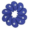 thumbnail image 2 of jinwen 10 Pieces Golf Iron Head Covers Golfer Gifts Neoprene Accessories Protectors Blue, 2 of 9