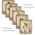 thumbnail image 3 of 6 Pieces Plant Wall Art Prints Plants Vase Wall Decor Unframed Minimalist Realistic Green Spring Wall Art for Bathroom Living Room Bedroom Kitchen, 3 of 6