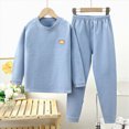 thumbnail image 2 of TOWED22 Toddler Baby Girl Boy Clothes Set 2pcs Graphic Print Long Sleeve Sweatshirt Pullover and Casual Pants Fall Winter Outfits Clothing(Blue,13-14 Y), 2 of 5