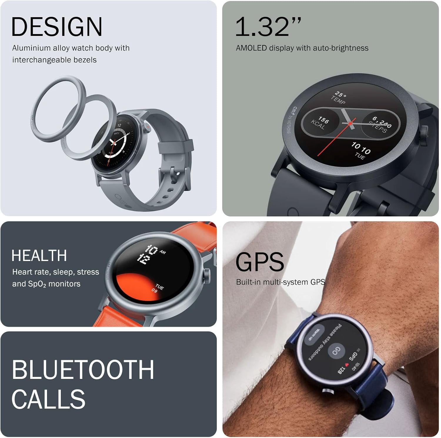 CMF Watch Pro 2 Smartwatch for Men Women, 120 Sports Modes, Bluetooth Calls with AI Noise Reduction, IP68 Waterproof, GPS, Sleep and Activity Tracker for Android iOS,Orange