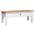 thumbnail image 1 of vidaXL Coffee Table White 100x60x45 cm Solid Pine Wood Panama Range, 1 of 5