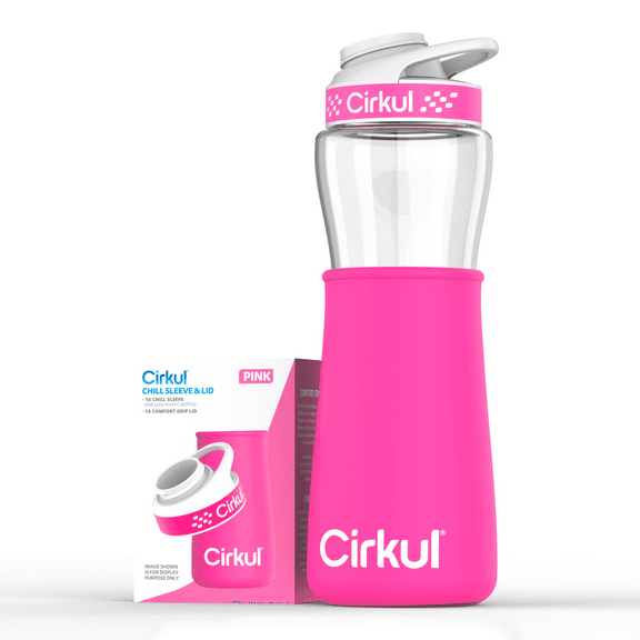 Cirkul Chill Sleeve & Comfort-Grip Lid for 22oz Bottle, Pink