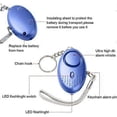 thumbnail image 4 of Alarma de personal, 5 puertas x 130Db, alarma de emergencia, alarma antiinvasión con linterna, con luz, adecuada para mujeres, niños, ancianos., 4 of 4