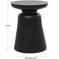 thumbnail image 4 of DecMode 15" x 19" Black Metal Accent Table with Bell Shaped Base, 1-Piece, 4 of 12
