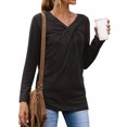 thumbnail image 4 of Camiseta de mujer Jumpingount con cuello en V manga larga color negro XXL, 4 of 6