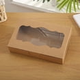 thumbnail image 4 of Decodeary 50x Exquisite Craft Cake Box With Clear Display Window Non-Toxic And Scratch-Proof Cupcakes 10*6*2inch kraft, 4 of 6