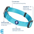 thumbnail image 2 of Blueberry Pet Essentials Collar Clásico Para Perro De 22 Colores, Color Turquesa, Cuello Pequeño, Collares De Nailon De 8 A 11 Pulgadas Para Perros, 2 of 8