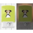 thumbnail image 2 of Caroline's Treasures BB1323CNL Checkerboard Lime Green Jack Russell Terrier Ceramic Night Light, 6x4x3", multicolor, 2 of 2